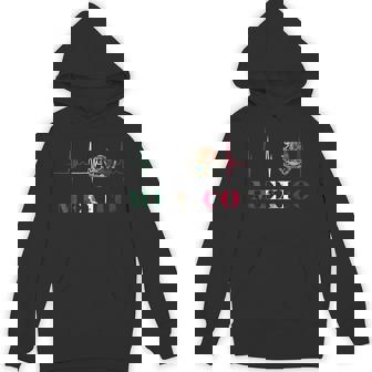 Heartbeat EKG Pulse Mexico Emblem Mexico Flag Mexican Pride Unisex Hoodie - Monsterry