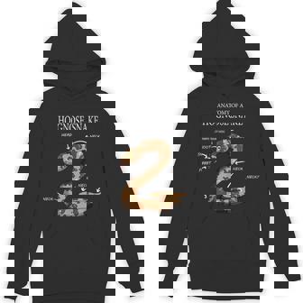 Heat Snoot Pbbbt Nack Fun Reptiel Anatomy Of A Hognose Snake Unisex Hoodie - Monsterry