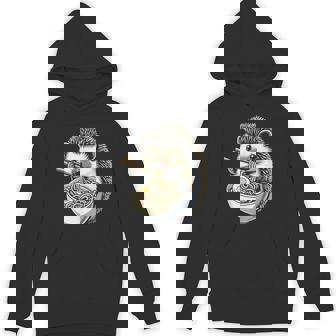 Hedgehog Eating Ramen Japanese Noodles Soup Hoodie | Seseable UK