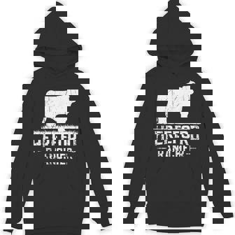 Hereford Rancher Hereford Cow For Cattle Farmer Unisex Hoodie - Monsterry