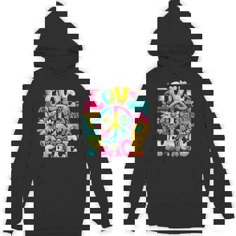 Hippie Peace Sign Love Tie Dye Hippie Hoodie - Thegiftio UK