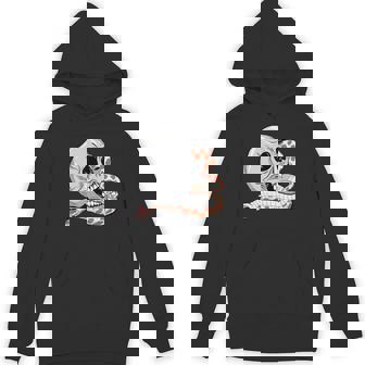 Hognose Snake Skull Albino Morph Dramatic Danger Noodle Premium Unisex Hoodie - Monsterry