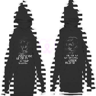 Hope Fight Cure Alzheimer's Awareness Happy Purple Graphic Unisex Hoodie - Monsterry