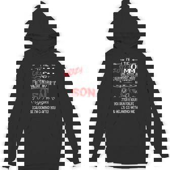 I'm The Crazy Mom Don't Mess With My Son My Angel Unisex Hoodie - Monsterry