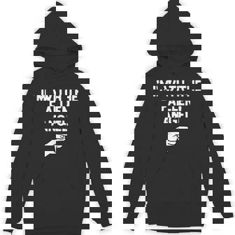 I'm With The Fallen Angel Costume Halloween Matching Party Unisex Hoodie - Monsterry