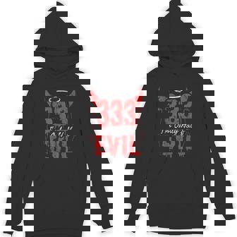 I'm Only Half Evil 333 Devil Halloween Unisex Hoodie - Monsterry