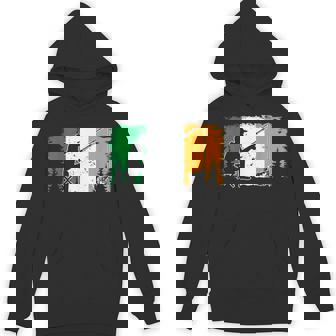Irish Flag Walleye Fishing Ireland Fisherman Walleye Fish Unisex Hoodie - Monsterry