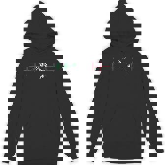 Italian Heartbeat Mountaineering Alpinist Rock Climber Unisex Hoodie - Monsterry