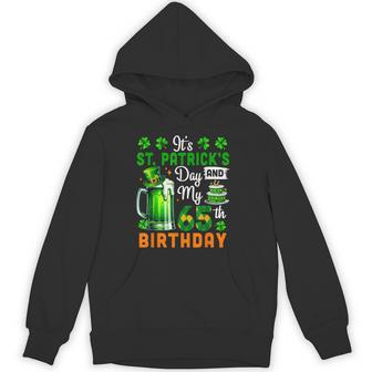 It's St Patrick's Day And 65th Birthday Clovers Beer Lover Unisex Hoodie - Monsterry