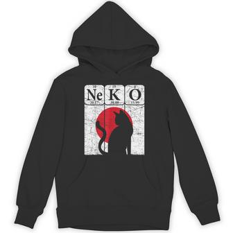 Japanese Cat Periodic Table Elements Kawaii Neko Japanese Unisex Hoodie - Monsterry