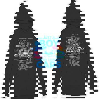 Just A Boy Who Loves Cars Cool Sleek Sports Car Enthusiast Hoodie - Monsterry