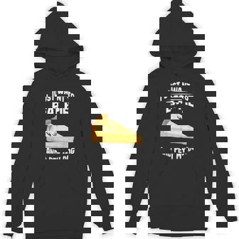 I JUST WANT TO EAT PIE AND PET MY DOG Pie & Dog Lover Gift Unisex Hoodie - Monsterry