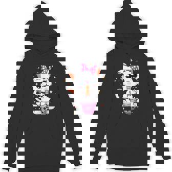 Kawaii Neko Anime Cat Boba Drink Bubble Tea Tapioca Unisex Hoodie - Monsterry