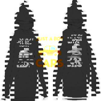 Kids Just A Boy Who Loves Cars Automobile Toys Lover Son Grandson Unisex Hoodie - Monsterry
