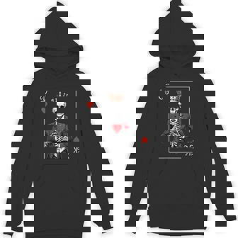King Of Hearts Skeleton Card Valentines Matching Couple Men Hoodie | Mazezy