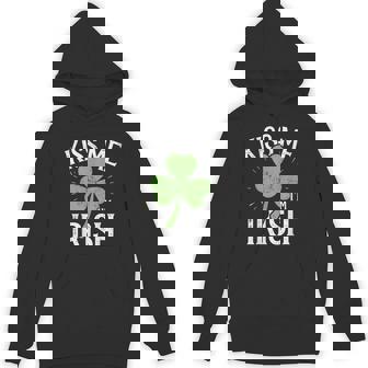 Kiss Me Im Irish Shamrock For St Patricks Day Unisex Hoodie - Monsterry