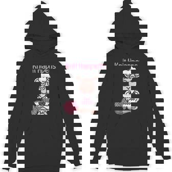 Knit Happens Cute Knitting Sheep For Knitters Unisex Hoodie - Monsterry
