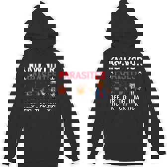 Know Your Parasites Anti-Trump Meme Trump Parody Tick Resist Hoodie | Mazezy