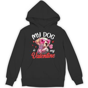 Labrador Retriever Is My Valentine Hearts Dog Valentines Day Unisex Hoodie - Monsterry