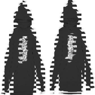 Laugh Now Cry Later Chicano Tattoo Flash Premium Unisex Hoodie - Monsterry