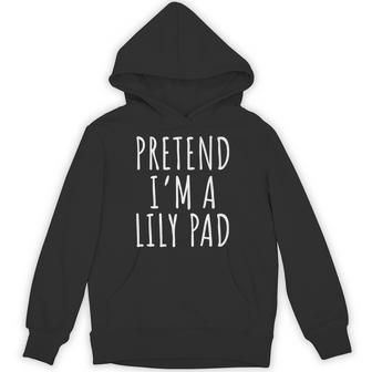 Lazy Halloween Costume Shirt Pretend I'm Lily Pad Premium Unisex Hoodie - Monsterry