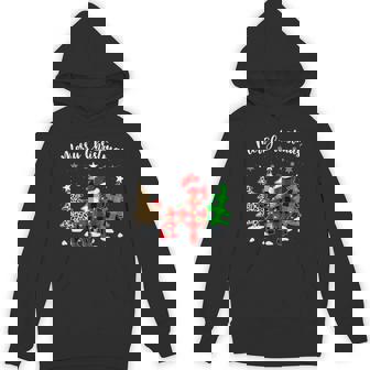 Leopard Buffalo Plaid Matching Toy Poodle Christmas Pajama Premium Unisex Hoodie - Monsterry