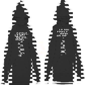 Less People More Owls Western Screech-Owl Introvert Unisex Hoodie - Monsterry
