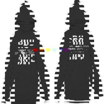 LGBT Ally Proud Auntie LGBTQ Gay Pride Aunt Rainbow Unisex Hoodie - Monsterry