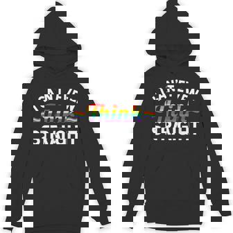 LGBTQ Queer Lesbian Gay Pride I Can't Even Think Straight Unisex Hoodie - Monsterry