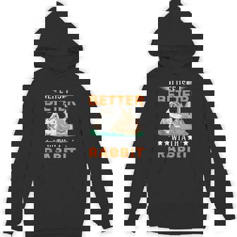 Life Is Better With a Rabbit Hare Rabbit Tank Top Unisex Hoodie - Monsterry