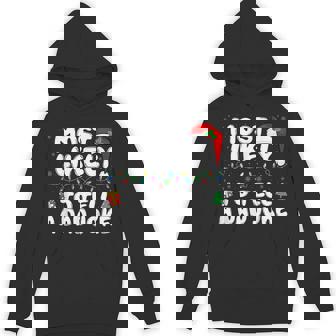 Most Likely To Tell A Dad Joke Family Christmas Hoodie | Seseable UK