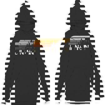 Linden PA Vintage Evergreen Sunset Eighties Retro Unisex Hoodie - Monsterry