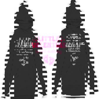 Little Valentine In The Making Valentine's Day Pregnancy Hoodie - Thegiftio