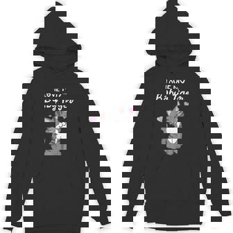Love My Baby Tiger Kitty Lover Cute Meow Grey Tabby Cat Mom Unisex Hoodie - Monsterry