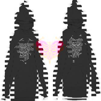 Love With Bones Hand Heart Bones Love Unisex Hoodie - Monsterry