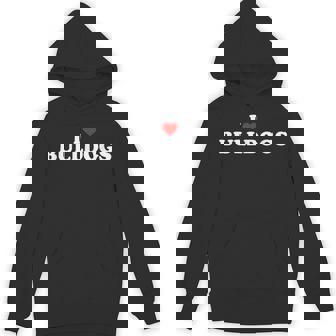 I Love Bulldogs Heart Unisex Hoodie - Monsterry