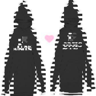 I Love Bunnies I Heart Bunnies Animal Lover Unisex Hoodie - Monsterry