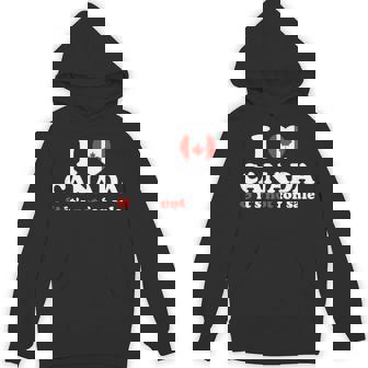 I Love Canada Is Not For Sale Proud Canadian Flag Heart Hoodie - Monsterry