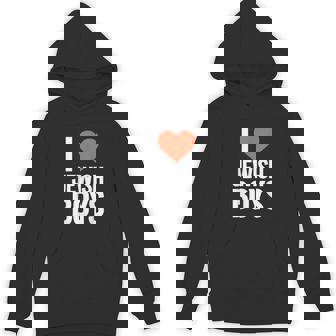 I Love Jewish Boys Jewish Jewish Boys Red Heart Unisex Hoodie - Monsterry