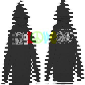 Love Peace Sign Symbol World Planet Freedom Hippie Kindness Unisex Hoodie - Monsterry