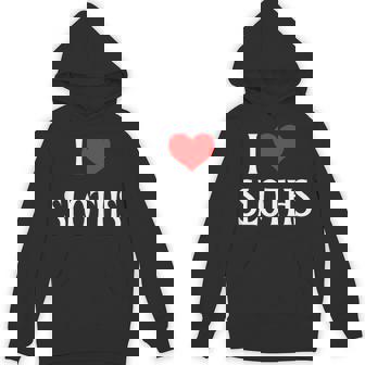 I Love Sloths I Heart Sloths Three Toed Tree Sloth Lover Unisex Hoodie - Monsterry
