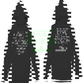 Lucky Fucker St Patrick's Day Couple's Rude Profanity Hoodie - Monsterry