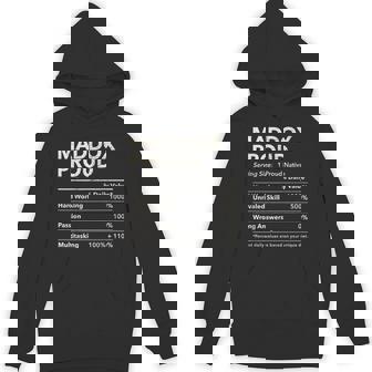 Maddox Arkansas Proud Nutrition Facts Unisex Hoodie - Monsterry