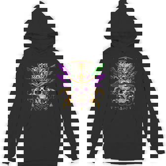 Mardi Gras Costume Sugar Skull Carnival Halloween Witch Men Unisex Hoodie - Monsterry