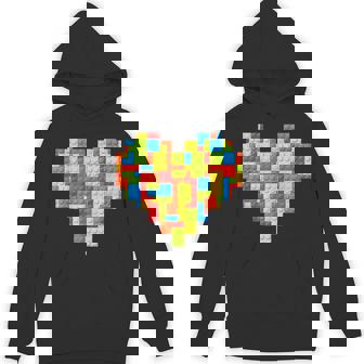Master Builder Block Brick Building Heart Valentines Day Boy Hoodie - Thegiftio