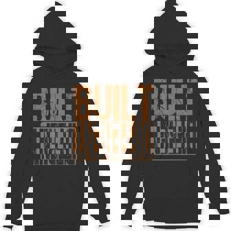Match Brown Color Graphic Brown Built Different Brown Color Graphic Hoodie - Seseable
