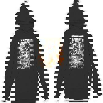 Mech Assault Futuristic Urban Warfare Japanese Battle Art Unisex Hoodie - Monsterry