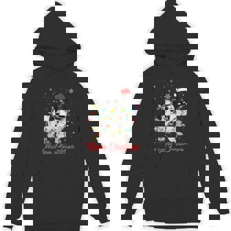 Merry Christmas Lights Newfoundland Dog Dog Lover Unisex Hoodie - Monsterry