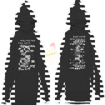 Merry Christmas Ornament Whiskered Screech-Owl Ugly Xmas Unisex Hoodie - Monsterry