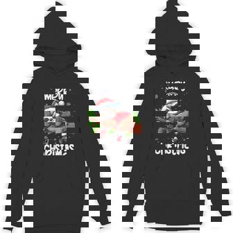 Merry Christmas Sloth Lazy Christmas Sloth Lover Xmas Unisex Hoodie - Monsterry